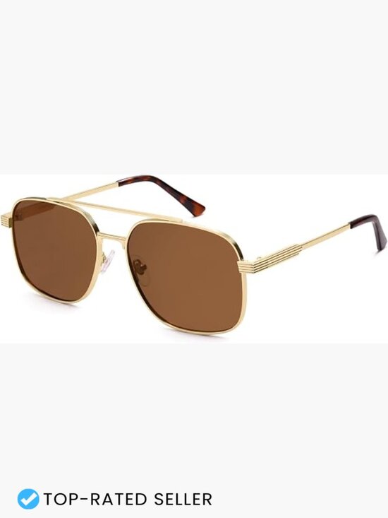 Trendy Aviator Square Sunglasses UV Protection Polarized Metal Classic Unisex main image 5